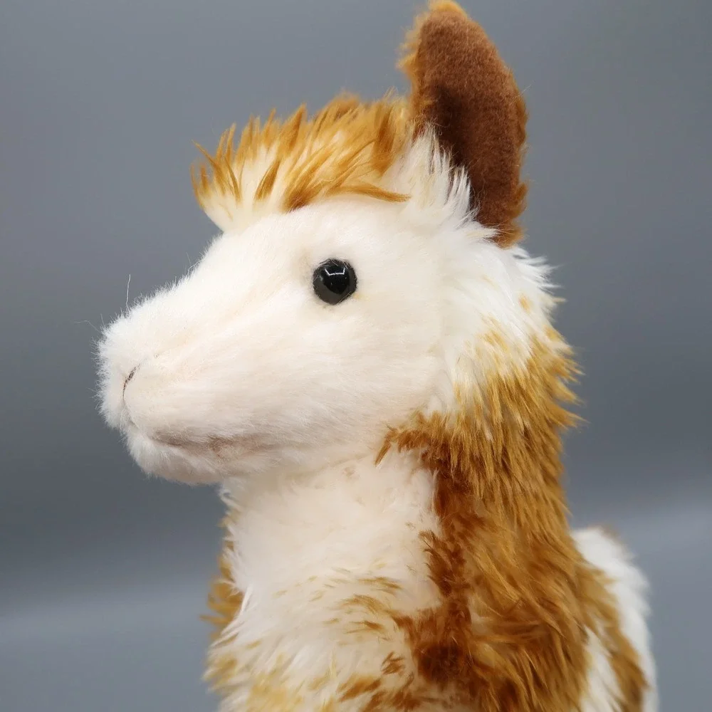 2x DOUGLAS Toys Plush LLAMAS Alpacas Brown Tan White 10